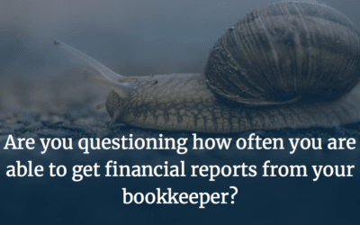 Are you questioning how often you are able to get financial reports from your bookkeeper?